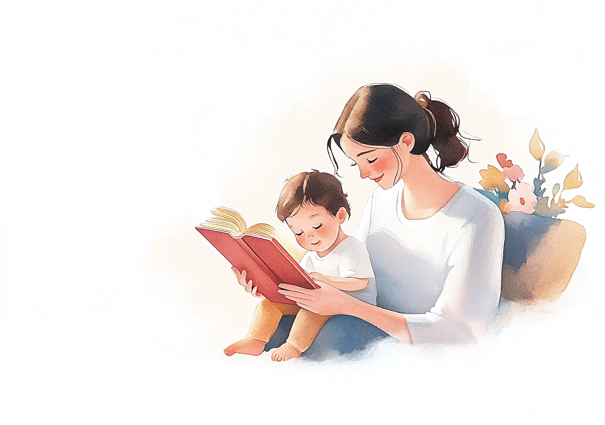 Playful family connection illustration